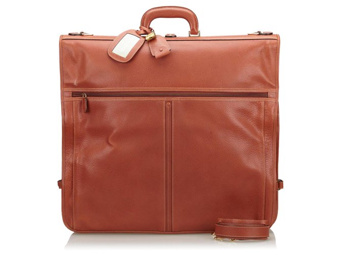 Gucci Brown Leather Garment Bag  ref.133893