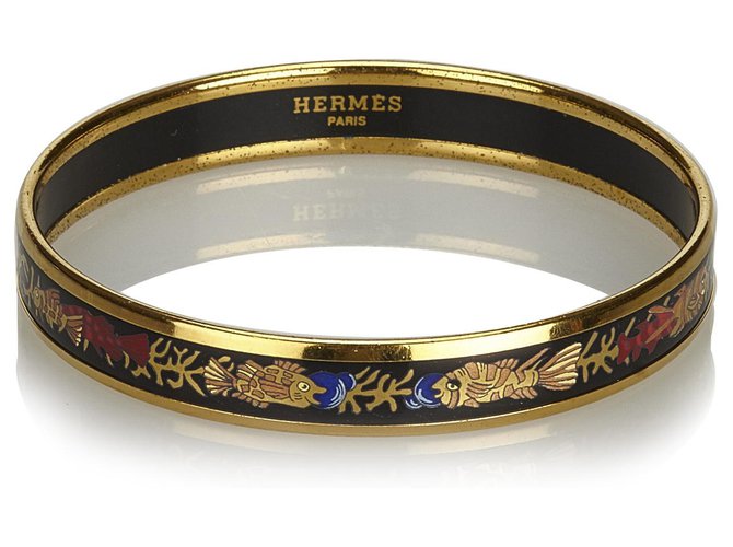 Hermès Braccialetto in resina oro Hermes D'oro Plastica  ref.133936