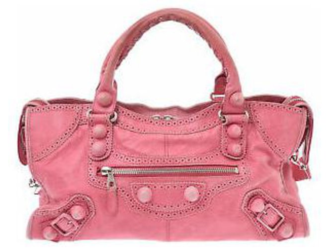 Balenciaga city Pink Leather  ref.133957