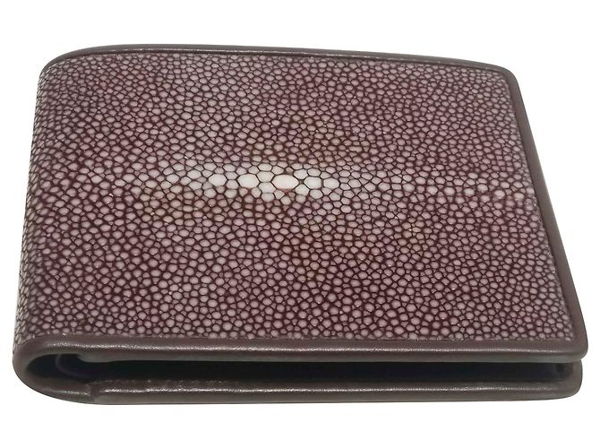 Autre Marque Wallet in chocolate stingray