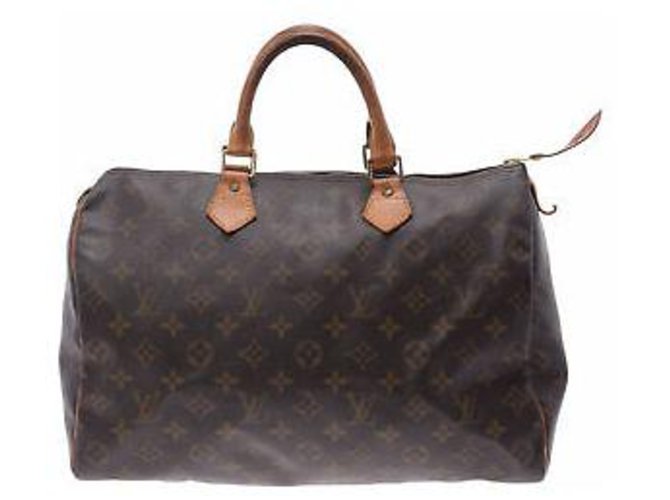 Louis Vuitton Speedy 35 Brown Cloth  ref.133995
