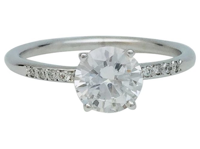 inconnue White gold solitaire ring, diamond of 0,95 carat, D/VS2.  ref.134166