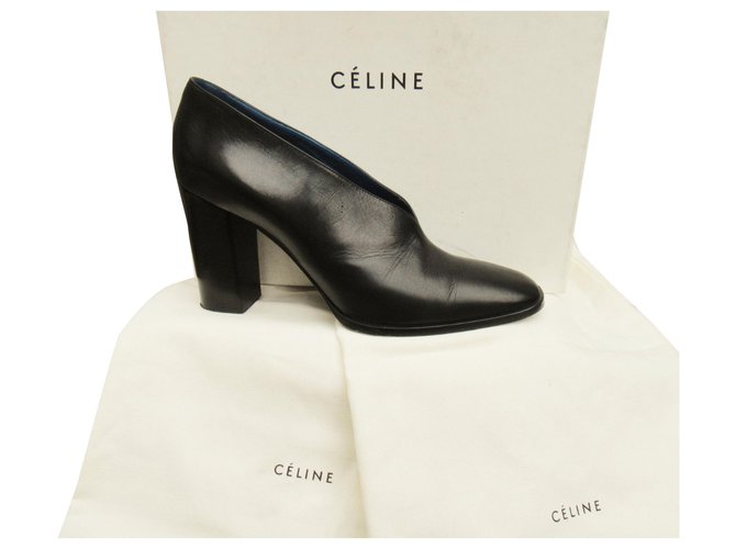 Céline pumps Black Leather  ref.134235