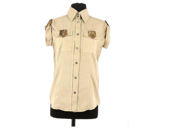 Dolce & Gabbana Shirt Beige Cotton  ref.134249