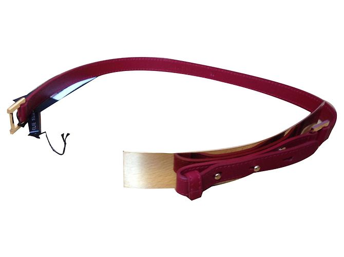 Cintura Elie Saab in pelle rossa e oro Rosso