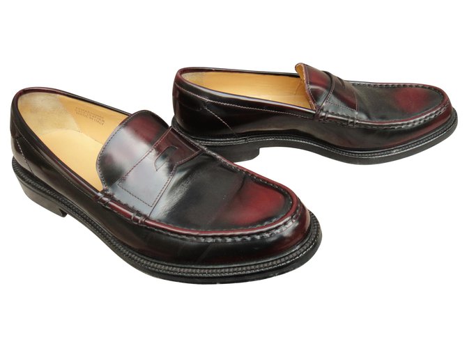 Façonnable Mocassins ajustáveis Castanho escuro Couro  ref.134362