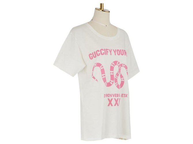 Gucci-Shirt Weiß Baumwolle  ref.134410