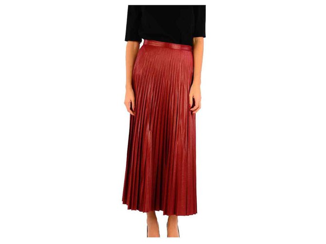 Golden Goose Pleated skirt Red Acrylic  ref.134468