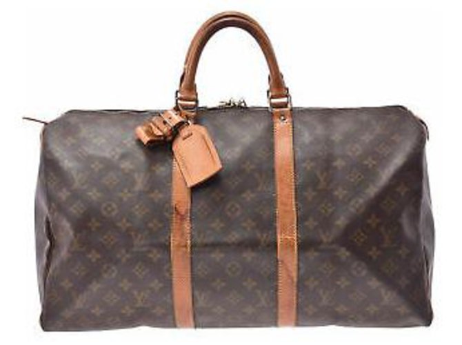 Louis Vuitton Keepall 50 Brown Cloth  ref.134502