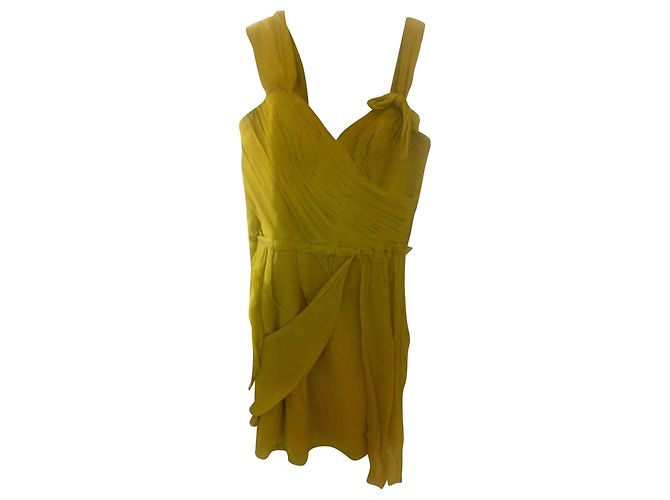 Vera Wang Kleid aus Seide Chartreuse