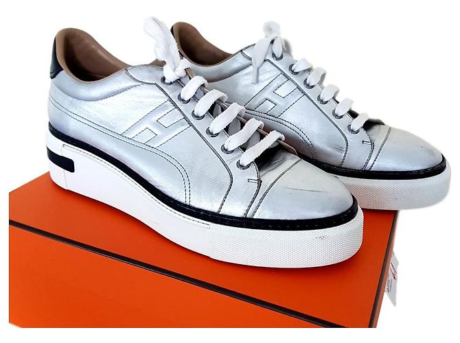 Hermès Polo Hermes silver Silvery White