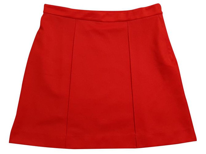 Autre Marque die Röcke Rot Baumwolle Polyester  ref.134454