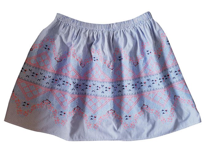 Manoush Skirts Blue Multiple colors Cotton  ref.134462