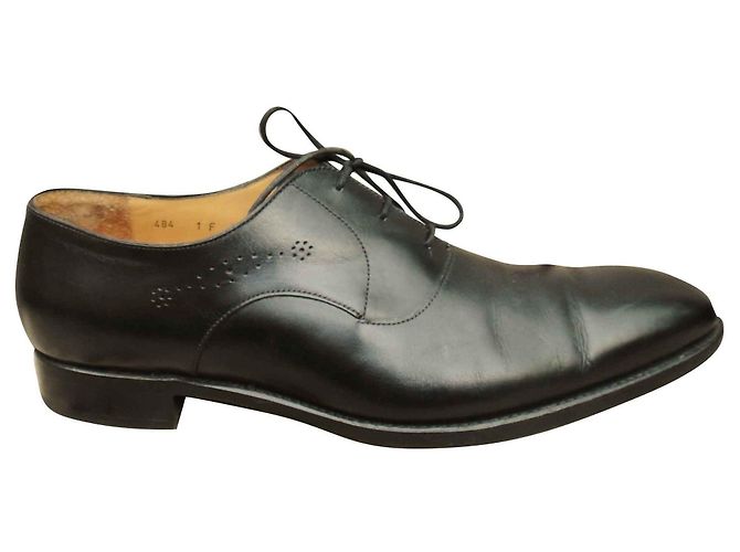 Autre Marque Richelieu Loding en cuir noir