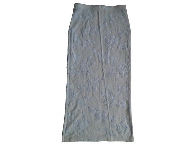 Autre Marque Falda Lilith de seda blanca Blanco