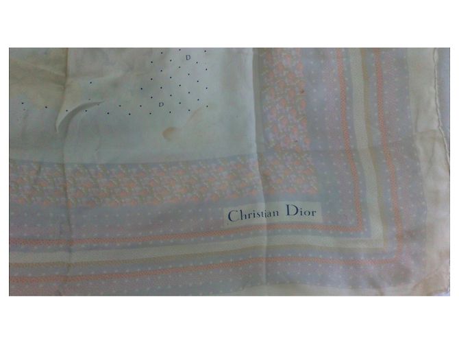 Sciarpa Dior in seta rosa e grigio scuro Grigio antracite 
