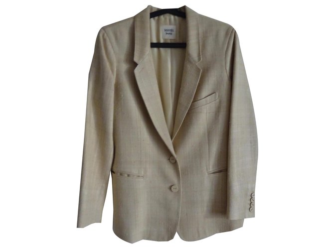Hermès Blazer jacket Cream Silk  ref.134617