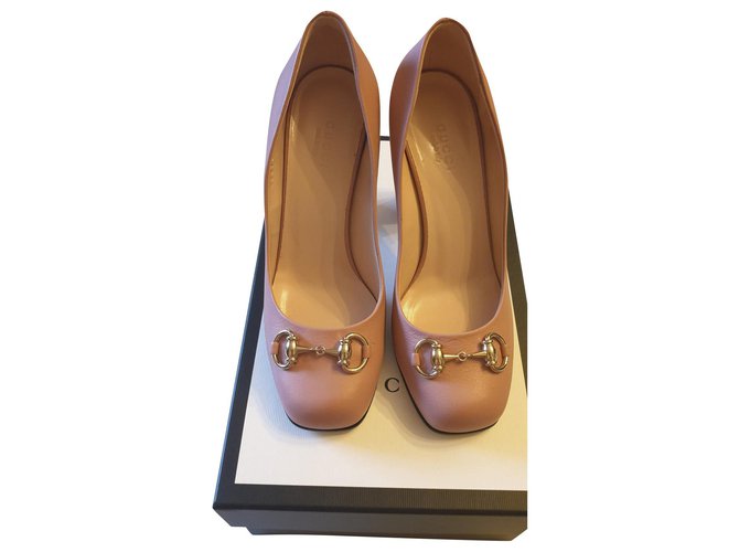Gucci Heels Pink Leather  ref.134658