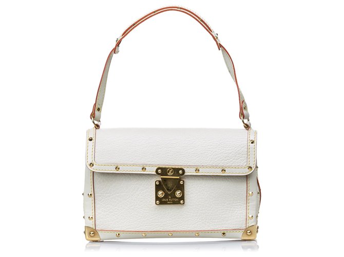 Louis Vuitton White Suhali LAimable Bag Golden Leather Metal ref.134753 -  Joli Closet