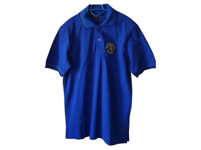 Dirk Bikkenbergs Polo Dirk Bikkembergs blu in cotone Taglia S
