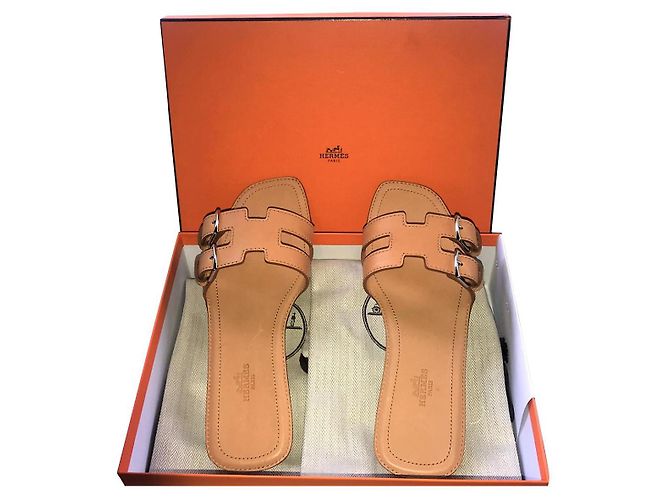 Mules Hermès Remake Beige