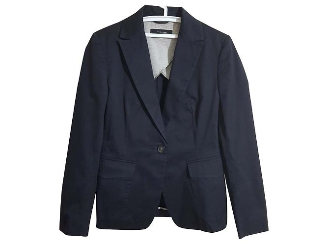 Chaqueta Weekend Max Mara Negra de Algodón Negro