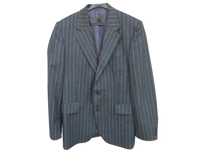 Autre Marque flannel jacket Gieves & Hawkes new condition Grey Cashmere Wool  ref.134848