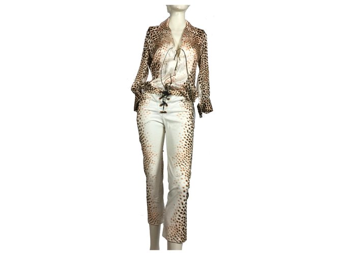 Roberto Cavalli Pants suit Multiple colors Silk Cotton  ref.134964