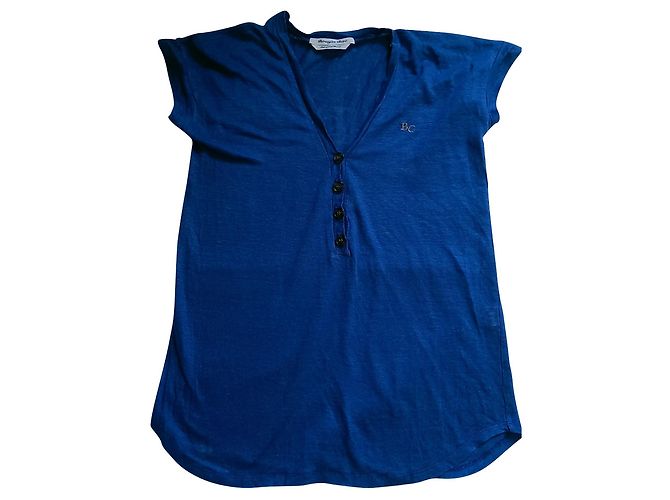 Autre Marque Top in lino blu Bérangère Claire