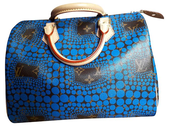Louis Vuitton Speedy 30 Blu Tela