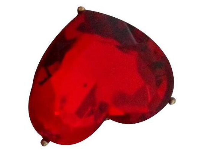 Kenneth Jay Lane Ring aus rotem Glas
