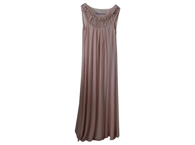 Autre Marque Empire Kleid Viskose Flesh XS