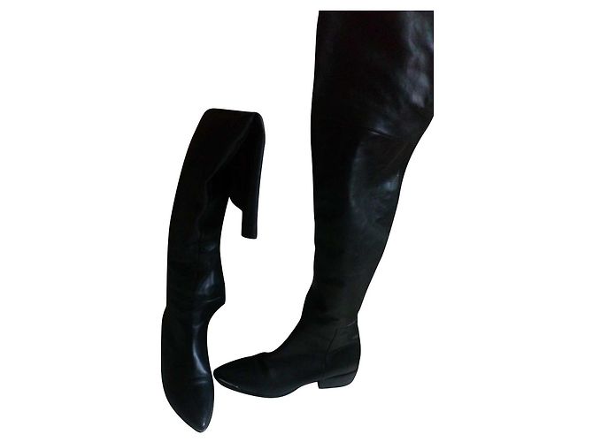 Botas Vic Matié de piel de cordero negra Negro