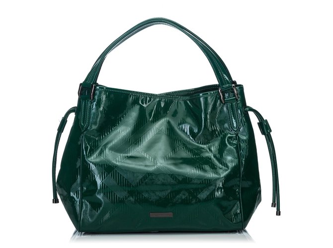 burberry tote bag green