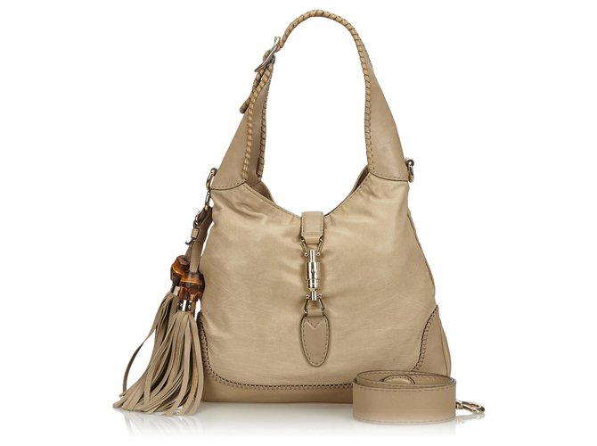 gucci tan leather bolsa