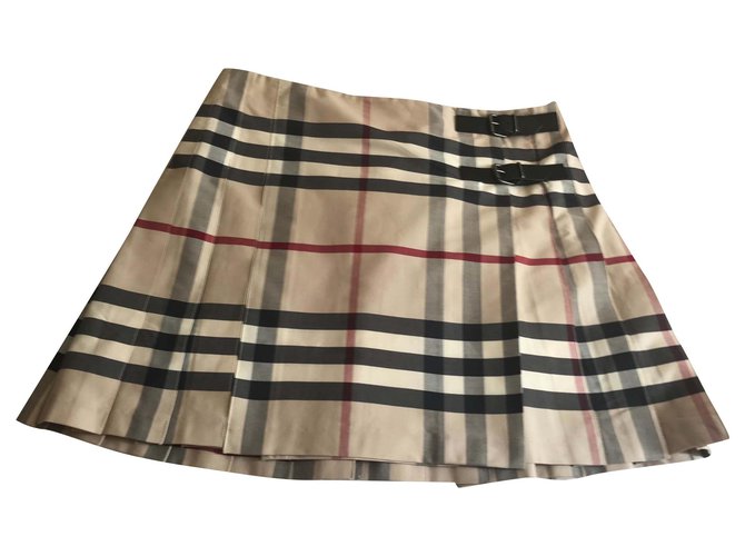 Burberry Skirts Beige Cotton  ref.135148