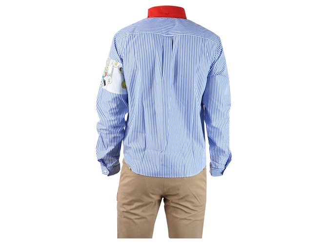 Prada-Shirt neu Blau Baumwolle  ref.135177