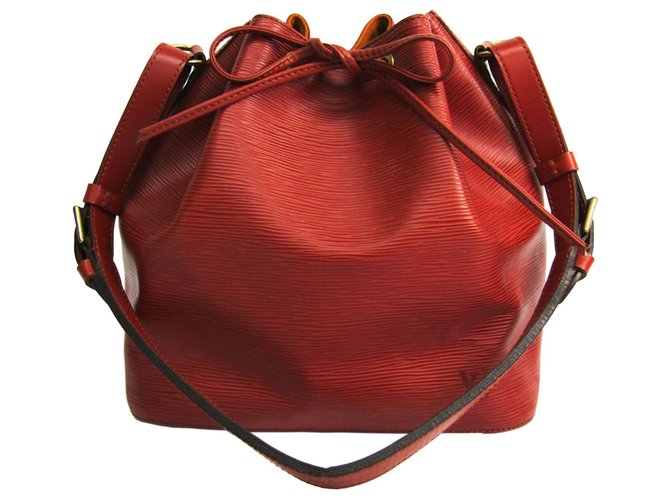 Louis Vuitton Red Epi Petit Noe Leather  ref.135298