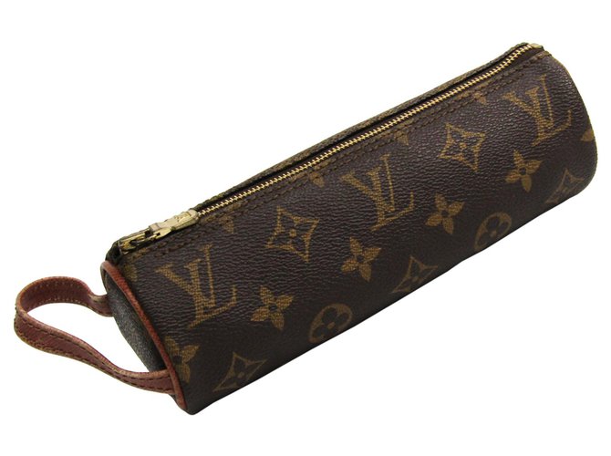 Louis Vuitton Brown Monogram Trousse Ronde Cloth  ref.135301