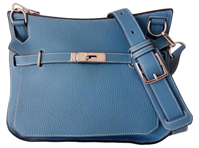 Hermès Hermes Jypsiere Tasche 28 Blau Leder  ref.135367