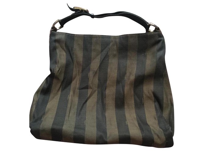 vintage Fendi shoulder bag Brown Cloth  ref.135394