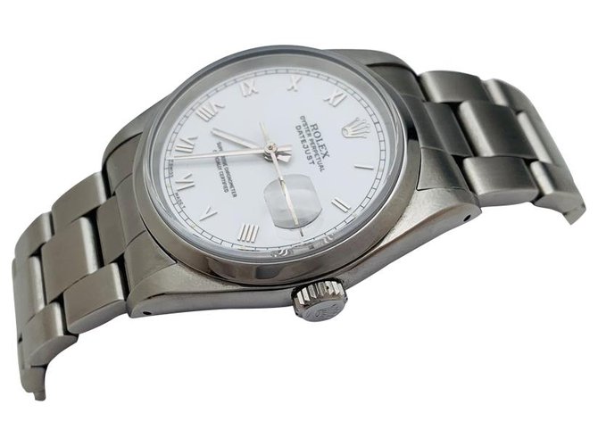 Rolex modelo de relógio "Datejust" aço em aço.  ref.135456