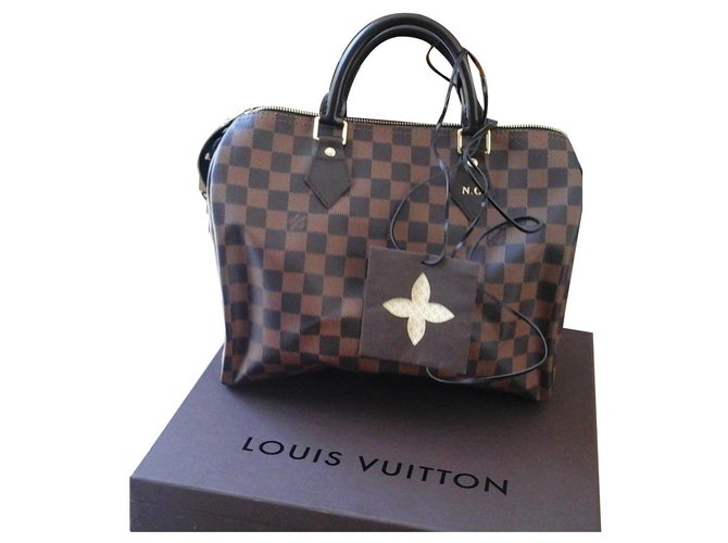 Louis Vuitton Speedy 30 Marrom Couro  ref.135463