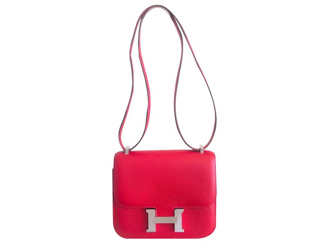 Hermès Hermes constance 18 Epsom rojo Roja Cuero  ref.135464