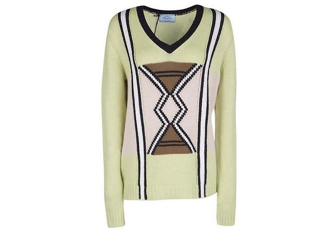 Prada Suéter 44 Cashmir Verde