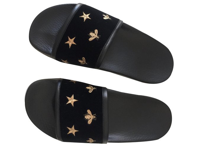 Gucci slippers Black  ref.135472