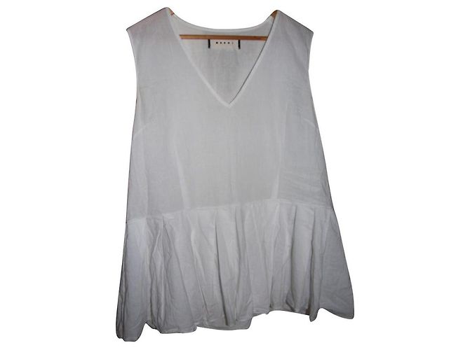 Top Marni blanco de algodón 