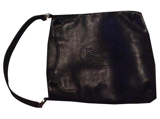 Borsa a tracolla Cartier in pelle nera Nero