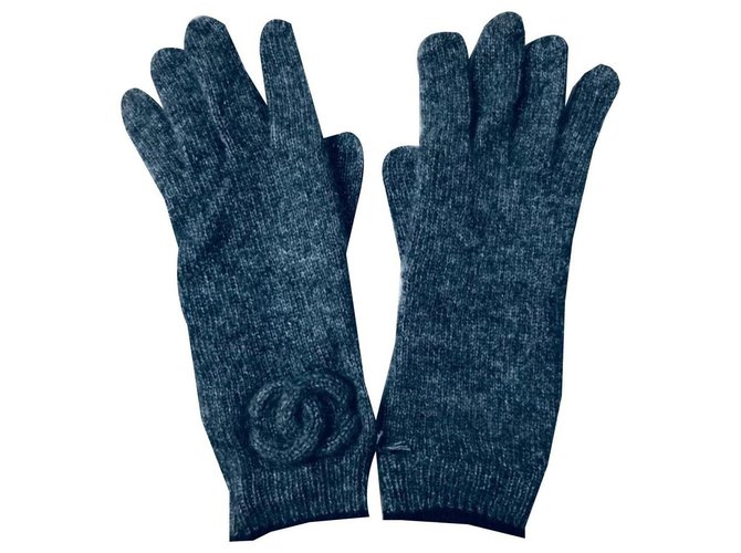 Chanel Gloves Grey Cashmere  ref.135542
