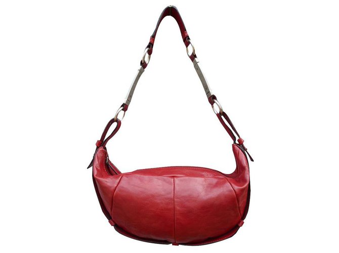 Yves Saint Laurent Left Bank Red Leather  ref.135553